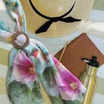 Hummingbirds & Hollyhocks ECO SCARF