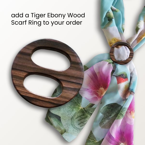 Hummingbirds & Hollyhocks ECO SCARF