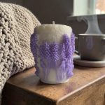 Hand-Poured Coconut Soy Mothes Day Lavender Crème Candle, Vanilla Floral Scent