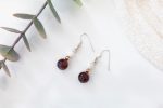 Super 7 & White Magnesite Dangle Earrings — Rose Gold‑Filled Accents, Sterling Silver Hooks