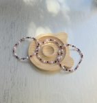 Lavender & Pearl Dainty Beaded Bracelet – Delicate Handcrafted Jewelry- Bundle & Save