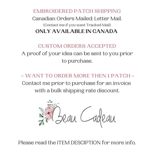 Personalized Embroidered Canadian Flag and Name Patch, Embroidered Patches