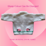 Sheep Baby Sweater, Handmade Knitted Baby Sweater, Personalized Baby Sweater