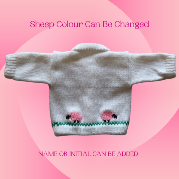 Sheep Baby Sweater, Handmade Knitted Baby Sweater, Personalized Baby Sweater