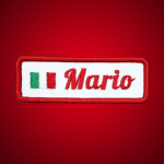 Personalized Embroidered Italian Flag and Name Patch, Embroidered Patches