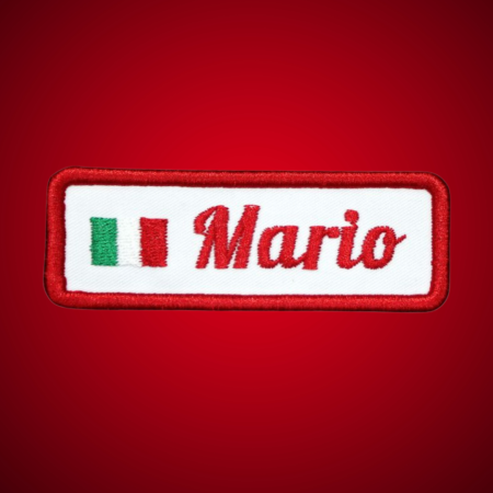 Personalized Embroidered Italian Flag and Name Patch, Embroidered Patches