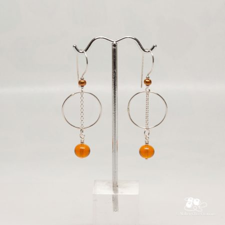 Amber Hoop Earrings