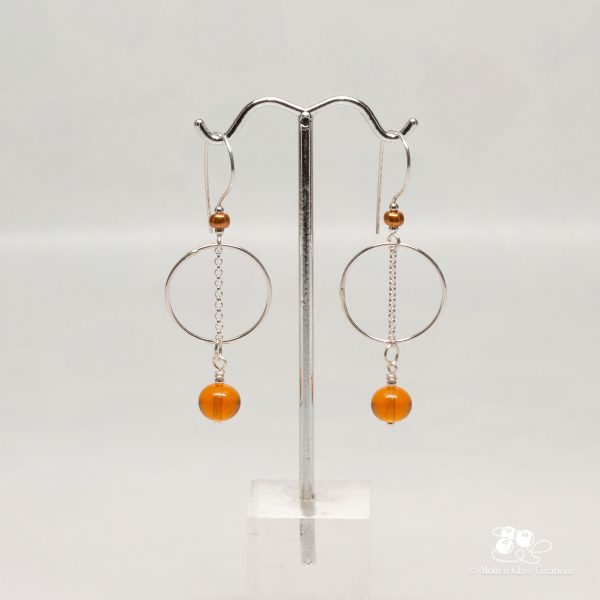 Amber Hoop Earrings
