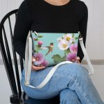 Hummingbirds & Hollyhocks Crossbody Bag