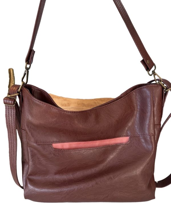 Burgundy, Blush and Butterflies Crossbody Bag