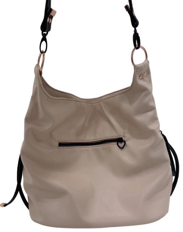 Blush and Black Elegant Slouchy Shoulder Bag