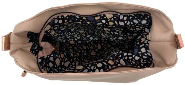 Blush and Black Elegant Slouchy Shoulder Bag