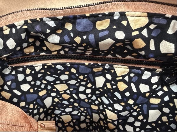 Blush and Black Elegant Slouchy Shoulder Bag