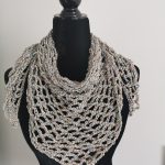 Crochet Shimmer Triangle Shawl – Handmade sparkly Festival Wrap, Boho Shawl, Belt Accessory