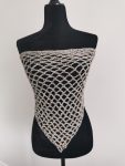 Crochet Shimmer Triangle Shawl – Handmade sparkly Festival Wrap, Boho Shawl, Belt Accessory
