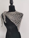 Crochet Shimmer Triangle Shawl – Handmade sparkly Festival Wrap, Boho Shawl, Belt Accessory