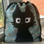 Drawstring Bag | Crochet Backback with Durable Lining
