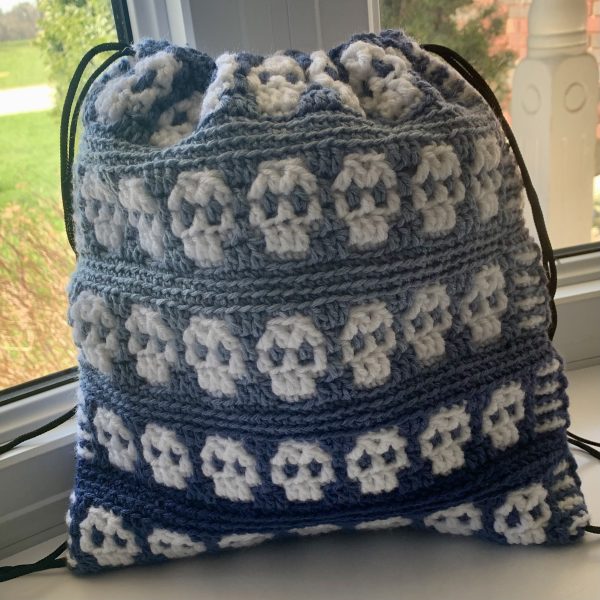 Drawstring Bag | Crochet Backback with Durable Lining