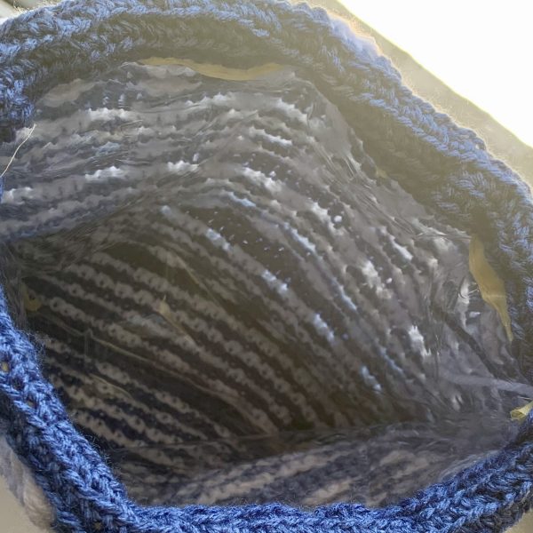 Drawstring Bag | Crochet Backback with Durable Lining