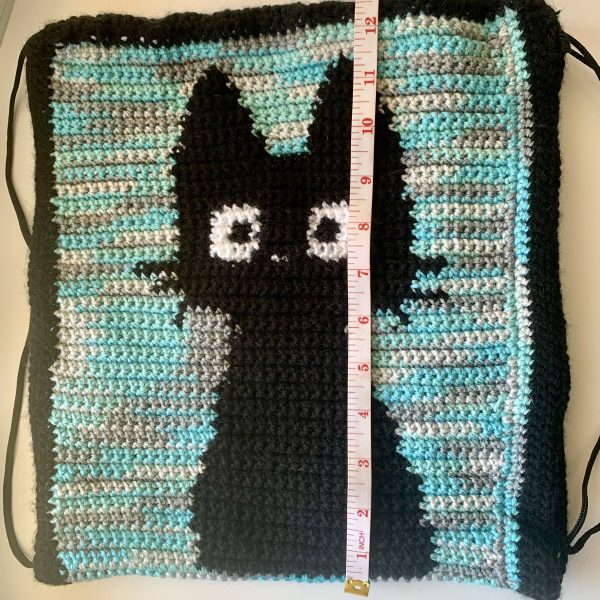 Drawstring Bag | Crochet Backback with Durable Lining