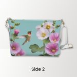 Hummingbirds & Hollyhocks Crossbody Bag