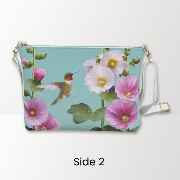 Hummingbirds & Hollyhocks Crossbody Bag