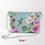 Hummingbirds & Hollyhocks Crossbody Bag
