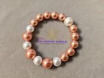 Light Brown Alternate & White Pearl Bracelet