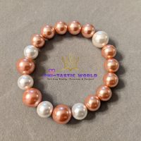 Light Brown Alternate & White Pearl Bracelet