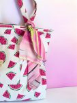 Watermelon Print Tote Bag | Summer Shoulder Bag | Cute Fruit Pattern Handbag | Beach Picnic Bag