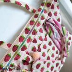 Strawberry Print Tote Bag | Summer Beach Bag | Shoulder Bag | Gift for Her