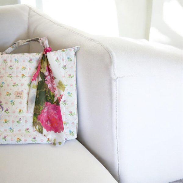 Floral Tote Bag | Summer Shoulder Bag | Cute Fruit Pattern Handbag | Beach Picnic Bag