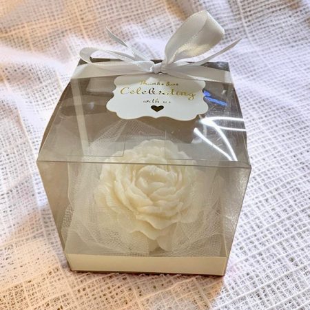 Wedding Thank you Gift for guests -Peony Flower Candle