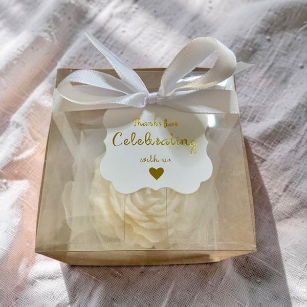 Wedding Thank you Gift for guests -Peony Flower Candle