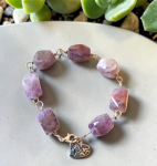 Boho Vibes: Chunky Amethyst Link Bracelet