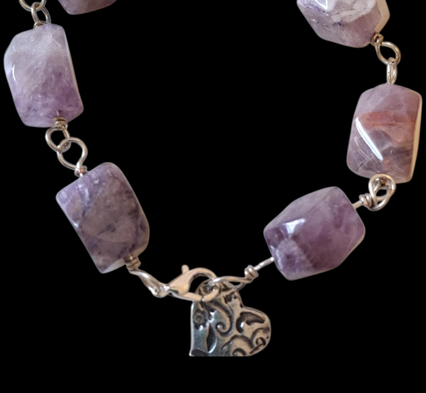 Boho Vibes: Chunky Amethyst Link Bracelet