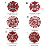 Personalized Embroidered Firefighter Maltese Cross Patch, Embroidered Patches