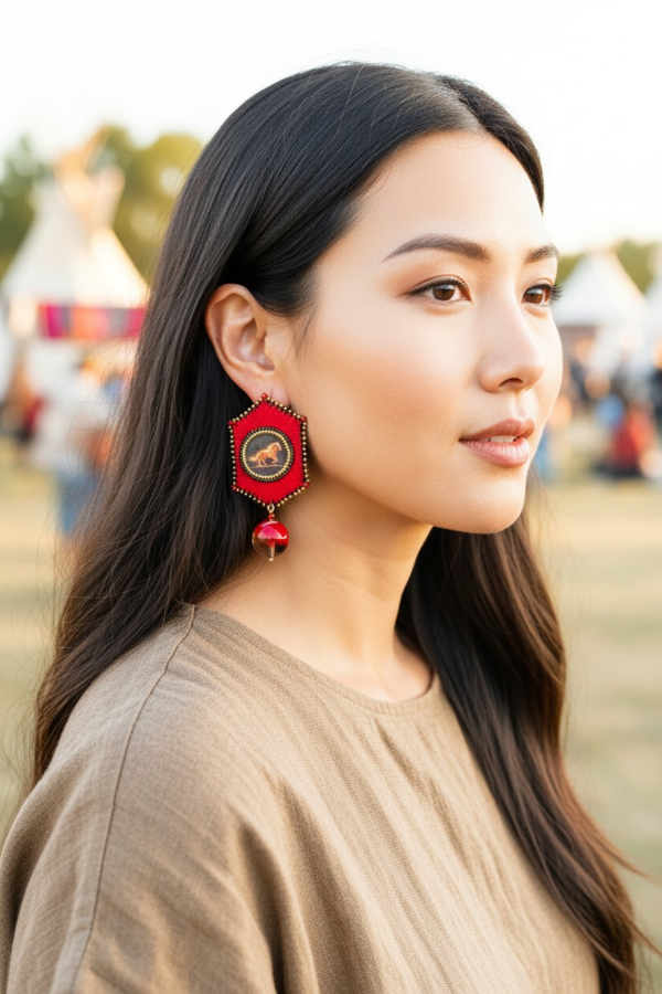 Stylish 2026 Fire Horse Earrings with Fingernail Posts