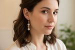 Mexican Morado & Freshwater Pearl Sterling Silver Dangle Earrings