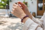 Super 7 & Hessonite Garnet Bracelet with Amethyst Birthstone