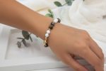 African Opal & Magnesite Bracelet with 14K Gold Filled Beads & Turtle Charm