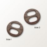 Grey Beige Wood Scarf Ring
