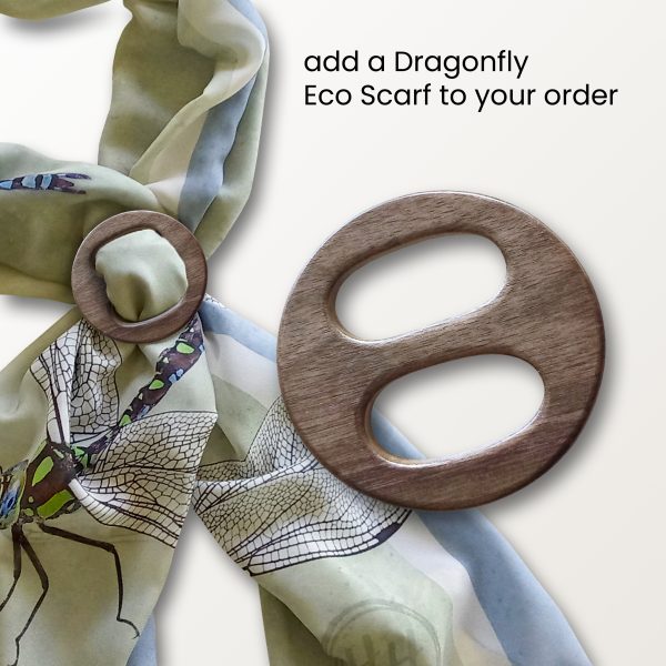Grey Beige Wood Scarf Ring