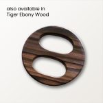 Grey Beige Wood Scarf Ring