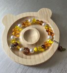 Autumn Harvest Amber & Pearl Beaded Bracelet – Warm Artisan Jewelry