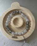 Midnight & Mist "Love" Crackle Bracelet – Sentimental Mother’s Day Gift