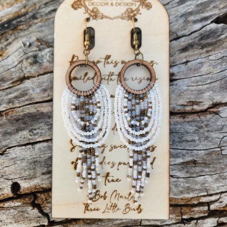 Alpine Frost Tiered Scallop Earrings