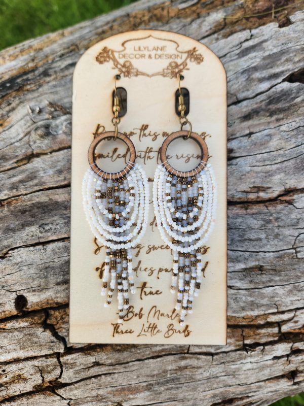 Alpine Frost Tiered Scallop Earrings