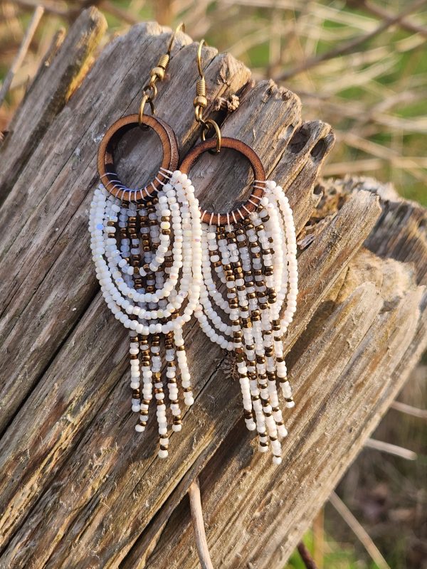 Alpine Frost Tiered Scallop Earrings