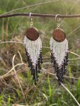 Celestial Midnight Beaded Fringe Earrings